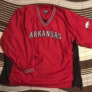 Arkansas Razorbacks Vintage V-neck Windbreaker